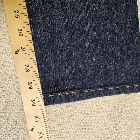 Women WIthin Classic Boot Cut Dark Wash Blue Denim Plain Pocket Jeans Plus 28W - Picture 12 of 13